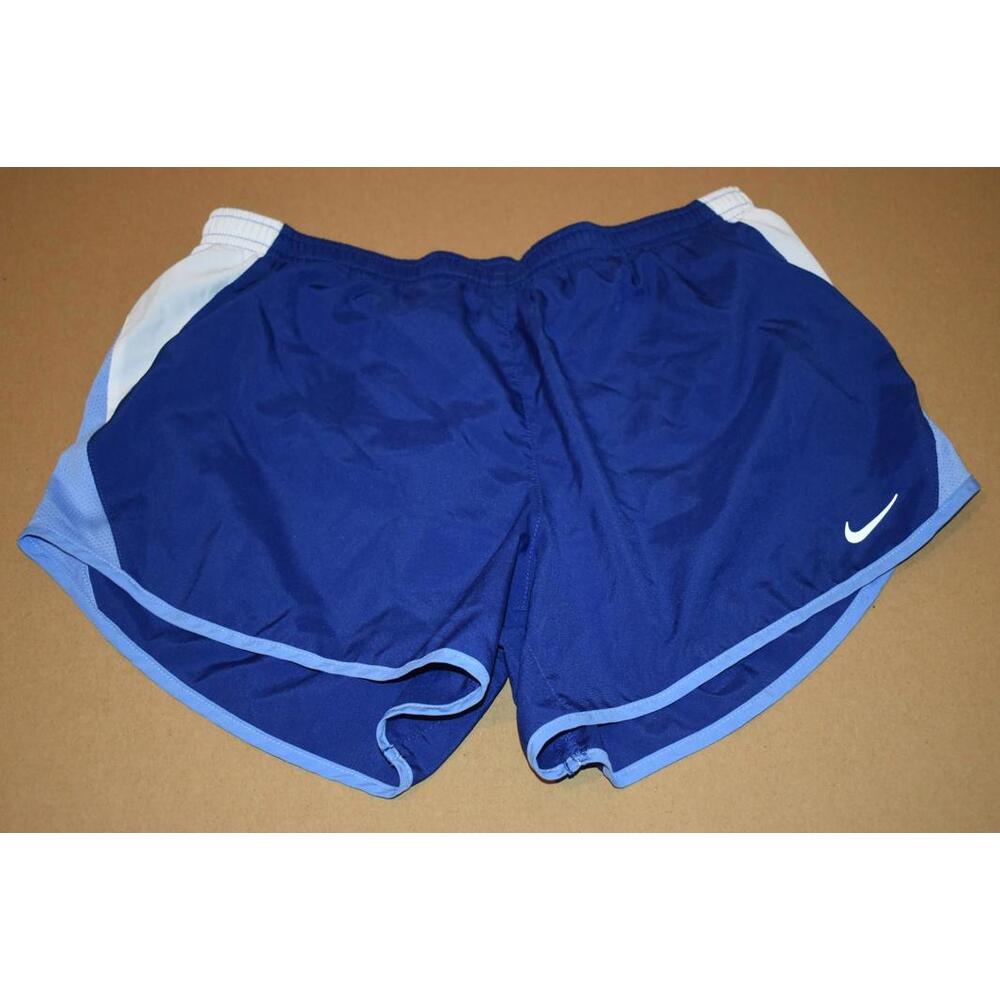 Nike Dri-fit Blue and White Women's Running Shorts Medium